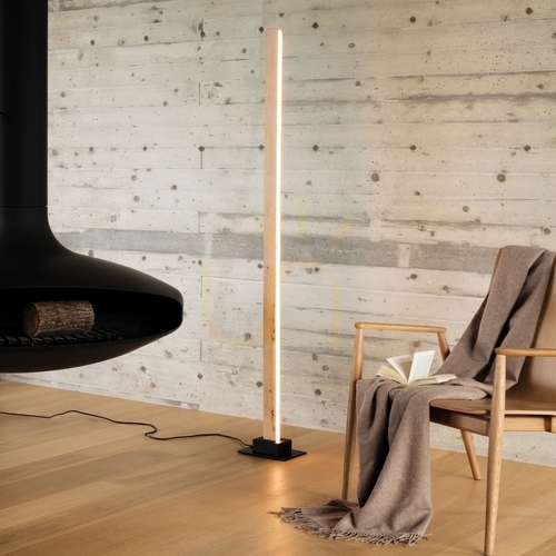 Sprawdź Lampa stojąca Ideallux CRAFT 284484 LED 26W drewniana czarna 161 cm
