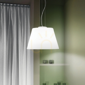 Lampa wisząca Ideallux Cylinder 025438 biała E27 40,5 cm small 1