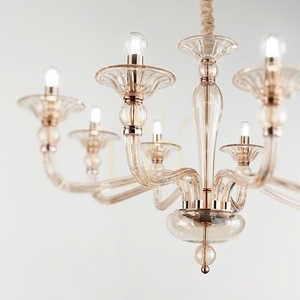 Lampa wisząca Ideallux DANIELI 159973 bursztynowa szklana 8xE14 85 cm 2 Lampa wisząca Ideallux DANIELI 159973 bursztynowa szklana 8xE14 85 cm small 2