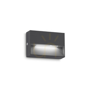 Kinkiet zewnętrzny Ideallux Dedra 328645 LED 1,5W antracyt IP65 10 cm small 0