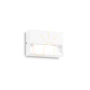 Kinkiet zewnętrzny Ideallux Dedra 316901 biały LED 1,5W IP65 ⌀10 cm small 0