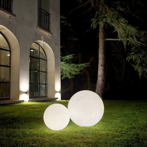 Sprawdź Lampa zewnętrzna stojąca kula Ideallux Doris 195490 biała E27 58 cm IP44