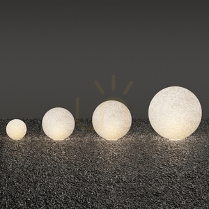 Lampa zewnętrzna stojąca Ideallux Doris 195506 biała kula ogrodowa E27 78 cm IP44 small 5