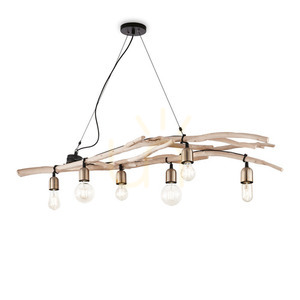Lampa wisząca Ideallux Driftwood 180922 drewniana 6xE27 140 cm 0 Lampa wisząca Ideallux Driftwood 180922 drewniana 6xE27 140 cm small 0