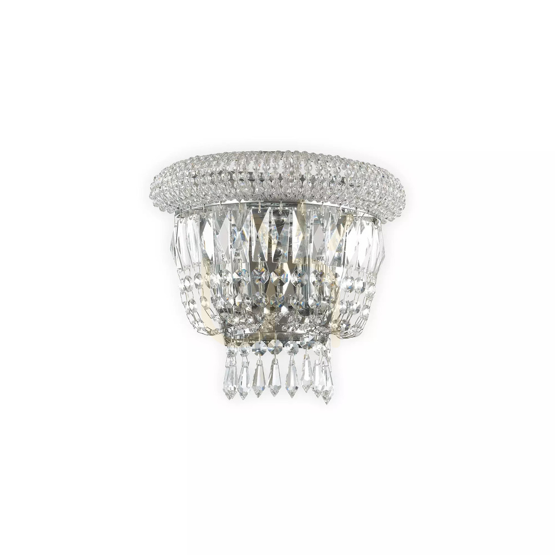 Zobacz Kinkiet Ideallux Dubai 207155 chrom kryształ 2xE14 25 cm Kinkiet Ideallux Dubai 207155 chrom kryształ 2xE14 25 cm