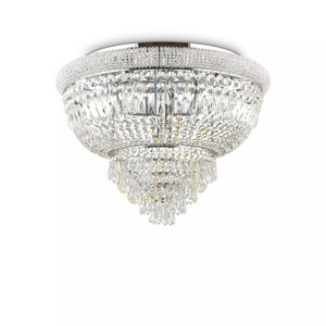 Plafon kryształowy Ideallux Dubai 243566 chrom E14 24x28W 78 cm small 1