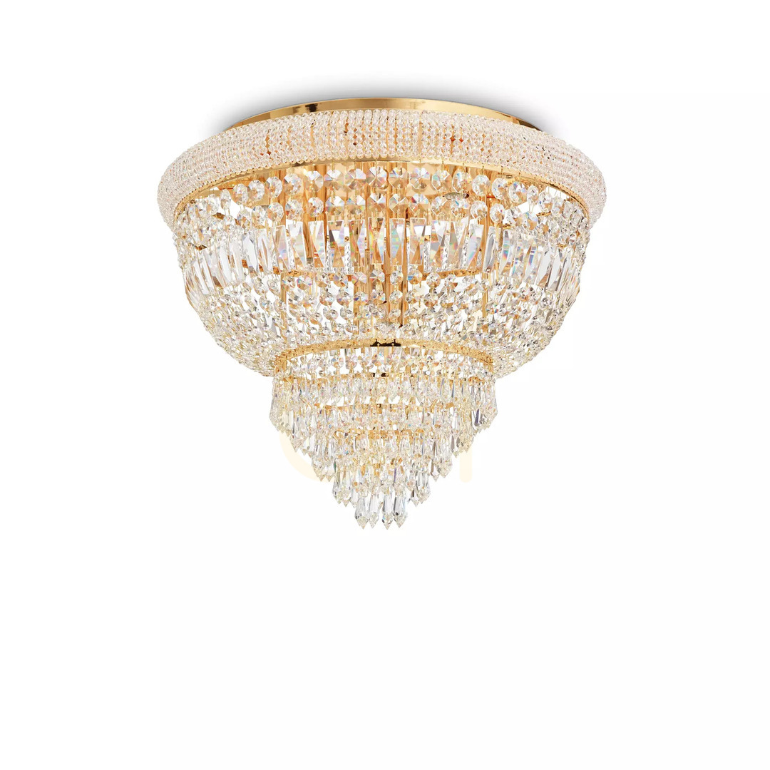 Obejrzyj Plafon kryształowy Ideallux Dubai 207186 chrom 6xE14 52 cm Plafon kryształowy Ideallux Dubai 207186 chrom 6xE14 52 cm