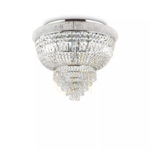 Plafon Ideal Lux Dubai 201016 mosiądz kryształ 6xE14 52 cm 2 Plafon Ideal Lux Dubai 201016 mosiądz kryształ 6xE14 52 cm small 2