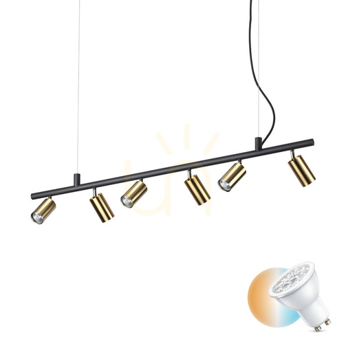 Sprawdź Lampa wisząca Ideallux DYNAMITE 244648 mosiężna 6xGU10 115,5 cm