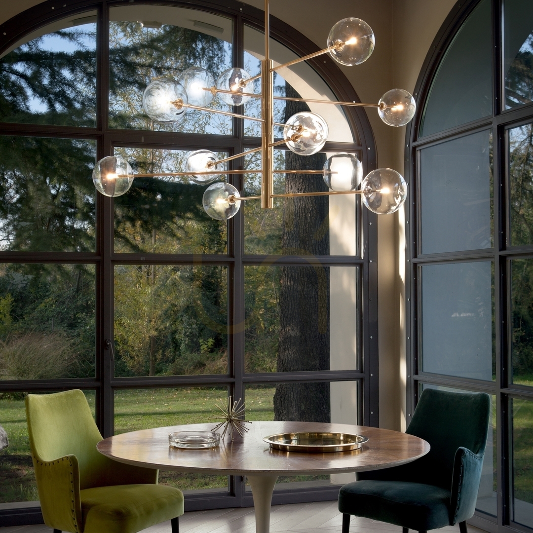 Pokaż Lampa wisząca Ideallux Equinoxe 200125 mosiężna 12xG4 128,1 cm Lampa wisząca Ideallux Equinoxe 200125 mosiężna 12xG4 128,1 cm