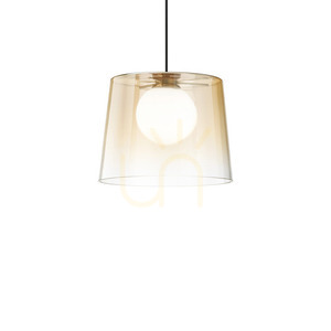 Lampa wisząca Ideallux Fade 271316 bursztynowa G9 1x15W 27 cm small 0