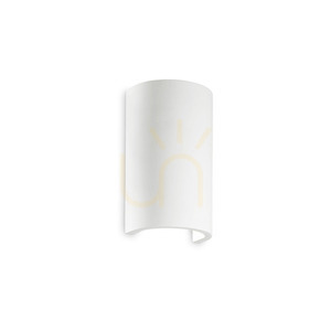 Kinkiet gipsowy Ideallux Flash 214696 biały G9 1x40W 11 cm small 0