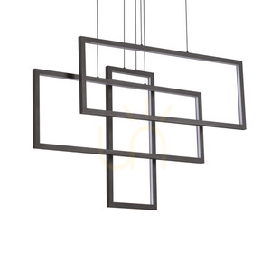 Lampa wisząca Ideallux FRAME 269382 czarna LED 93W 3000K 102,5 cm 0 Lampa wisząca Ideallux FRAME 269382 czarna LED 93W 3000K 102,5 cm small 0