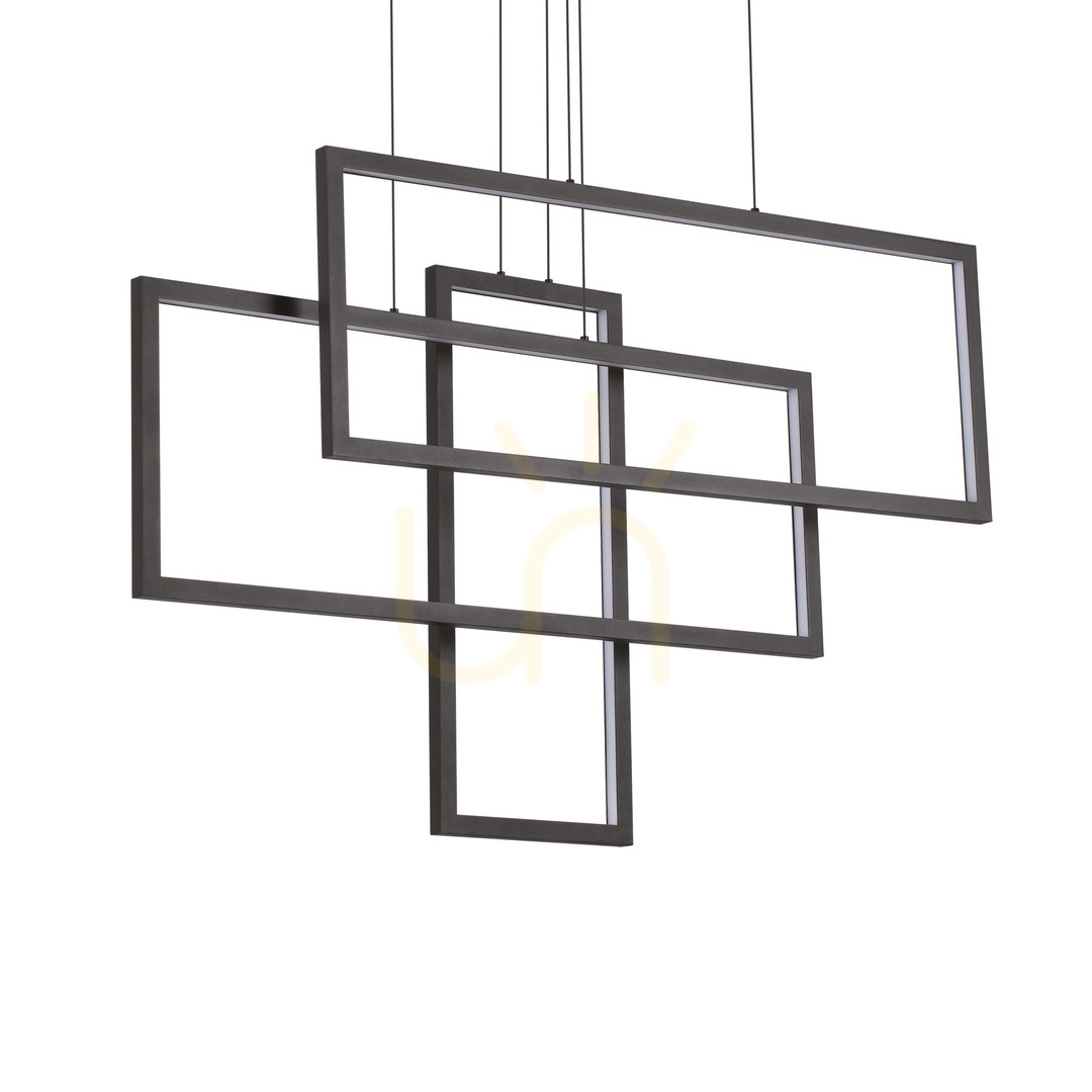 Sprawdź Lampa wisząca Ideallux FRAME 269382 czarna LED 93W 3000K 102,5 cm Lampa wisząca Ideallux FRAME 269382 czarna LED 93W 3000K 102,5 cm