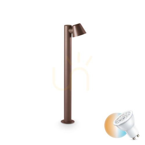 Sprawdź Lampa zewnętrzna stojąca Ideallux GAS 213101 brązowa GU10 IP43 80 cm