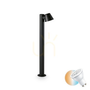 Lampa zewnętrzna stojąca Ideallux GAS 322421 czarna GU10 IP43 80 cm small 0