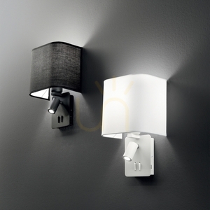 Kinkiet Ideallux GEA 239545 czarny 2x3W LED metalowy ⌀11,5 cm small 2