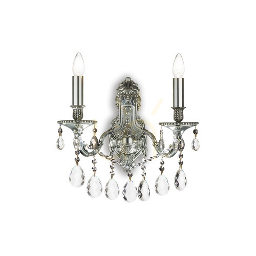 Sprawdź Kinkiet Ideallux Gioconda 044910 srebrny 2xE14 kryształowy 31 cm
