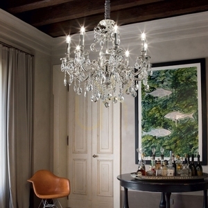 Lampa wisząca Ideallux Gioconda 164953 srebrna 12xE14 90 cm small 3