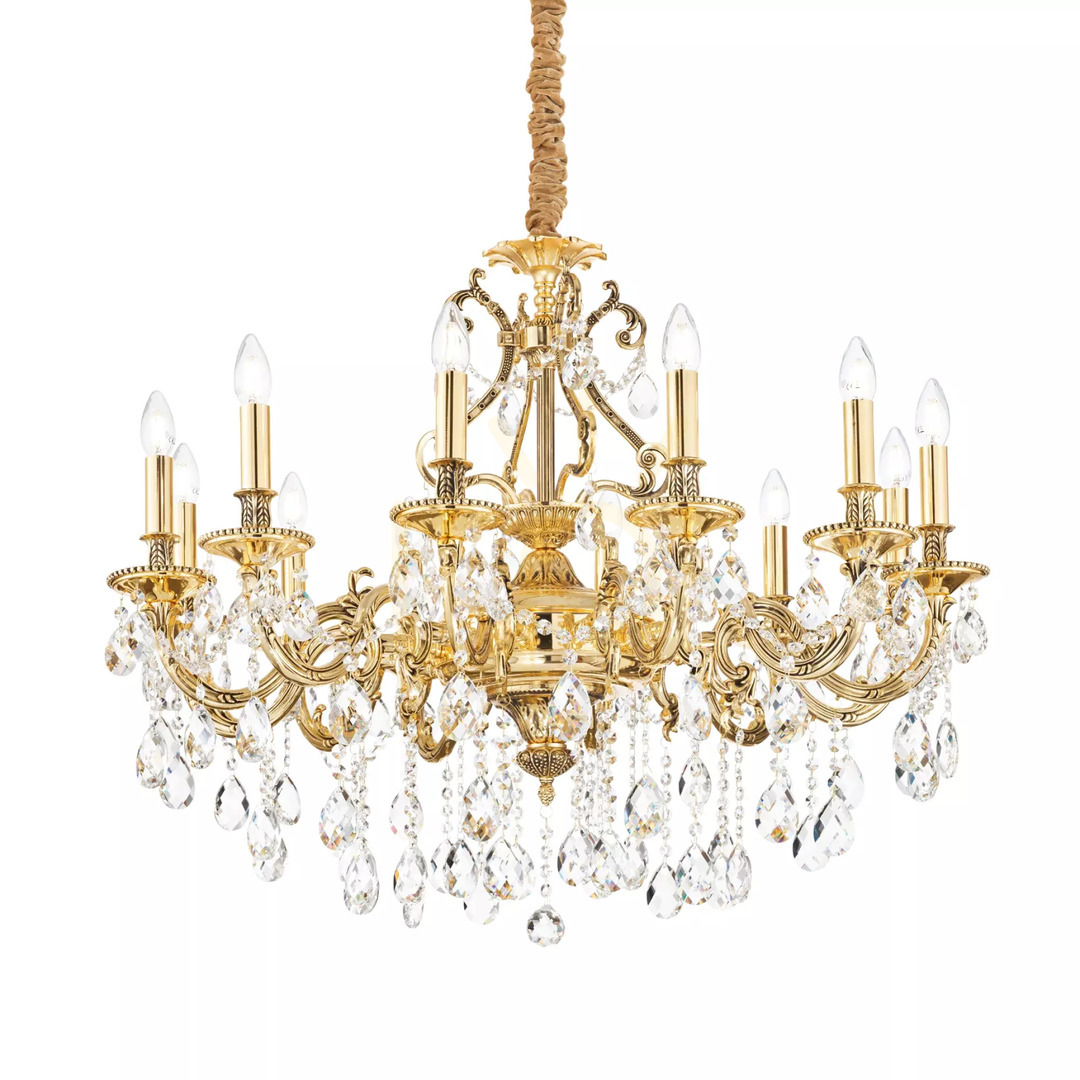Zobacz Lampa wisząca Ideallux Gioconda 164960 złota 12xE14 90 cm Lampa wisząca Ideallux Gioconda 164960 złota 12xE14 90 cm