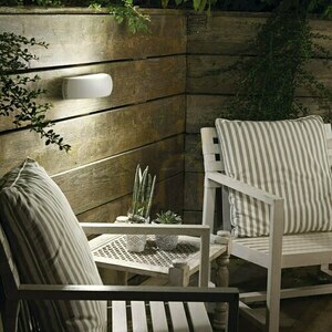 Kinkiet zewnętrzny Ideallux Giove 092195 biały E27 IP54 33 cm small 3