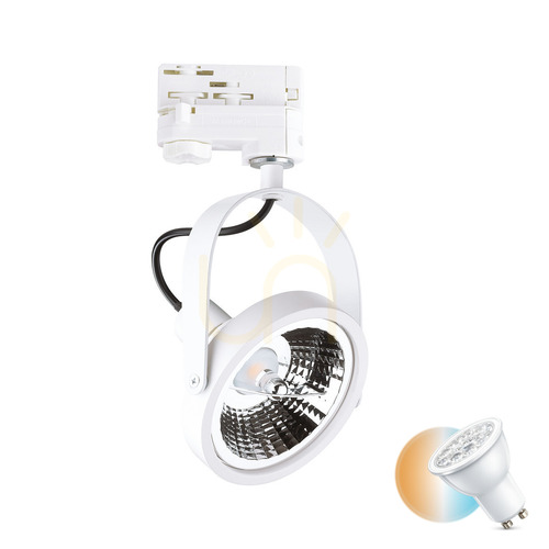 Sprawdź Lampa do szynoprzewodu Ideallux GLIM 229676 biała GU10 1x50W ⌀13 cm