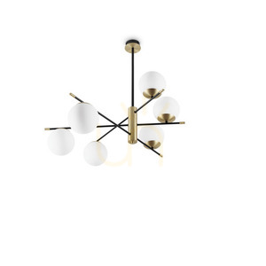 Plafon Ideallux Gourmet 289496 czarny 6xE14 100 cm small 0