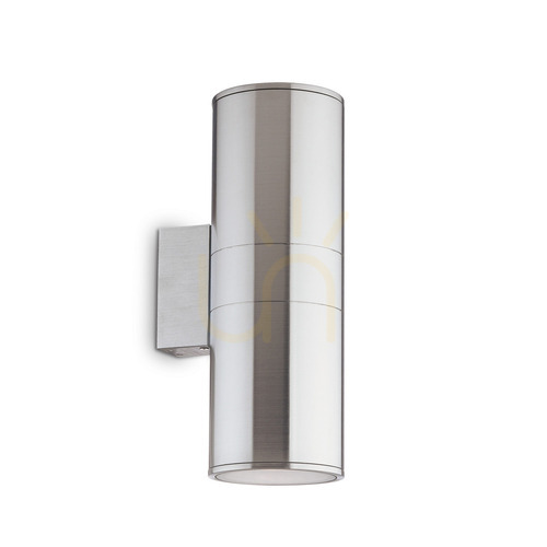 Sprawdź Kinkiet zewnętrzny Ideallux GUN 033020 srebrny aluminium 2xE27 IP54 ⌀11 cm