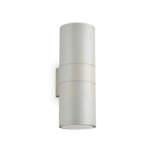 Kinkiet zewnętrzny Ideal Lux Gun AP2 Big Grigio szary aluminium i szkło Pyrex 2xE27 IP54 163604 small 0