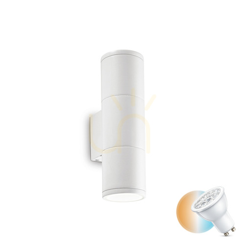 Sprawdź Kinkiet zewnętrzny Ideallux GUN 100388 biały GU10 2x35W IP44