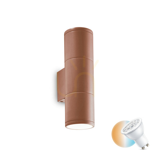 Sprawdź Kinkiet zewnętrzny Ideallux GUN 163635 brązowy GU10 2x35W IP44