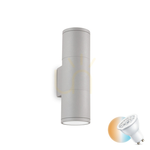 Sprawdź Kinkiet zewnętrzny Ideallux GUN 163628 szary GU10 2x35W IP44