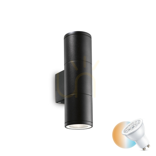 Sprawdź Kinkiet zewnętrzny Ideallux GUN 100395 czarny GU10 2x35W IP44