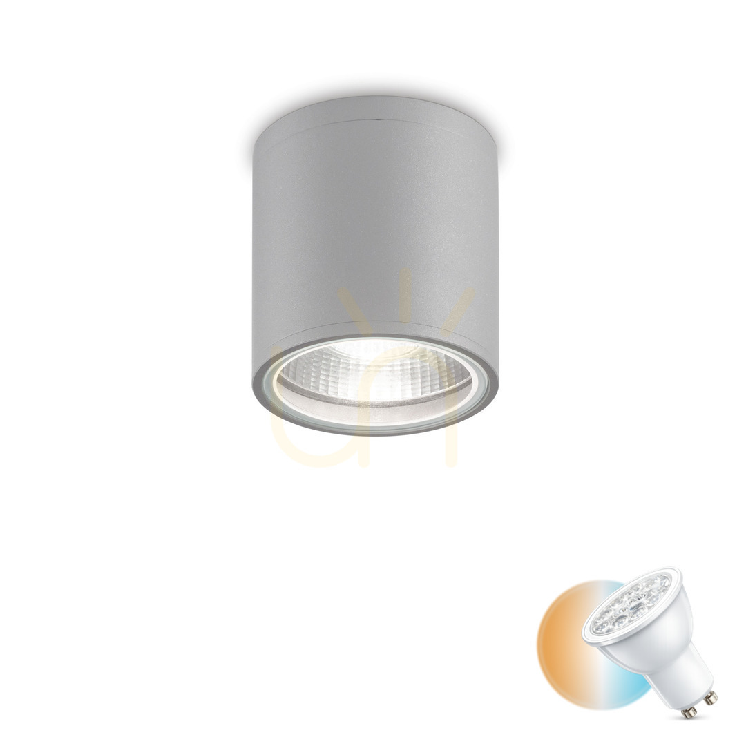 Sprawdź Plafon zewnętrzny Ideallux GUN 163642 szary GU10 IP55 11 cm Plafon zewnętrzny Ideallux GUN 163642 szary GU10 IP55 11 cm