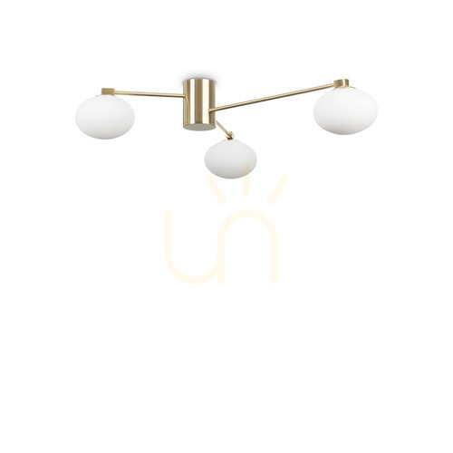 Sprawdź Plafon Ideallux Hermes 288260 mosiężny 3xG9 90 cm