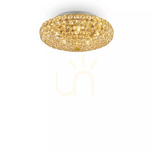 Plafon Ideallux KING 073187 złoty kryształowy 5xG9 38 cm 1 Plafon Ideallux KING 073187 złoty kryształowy 5xG9 38 cm small 1