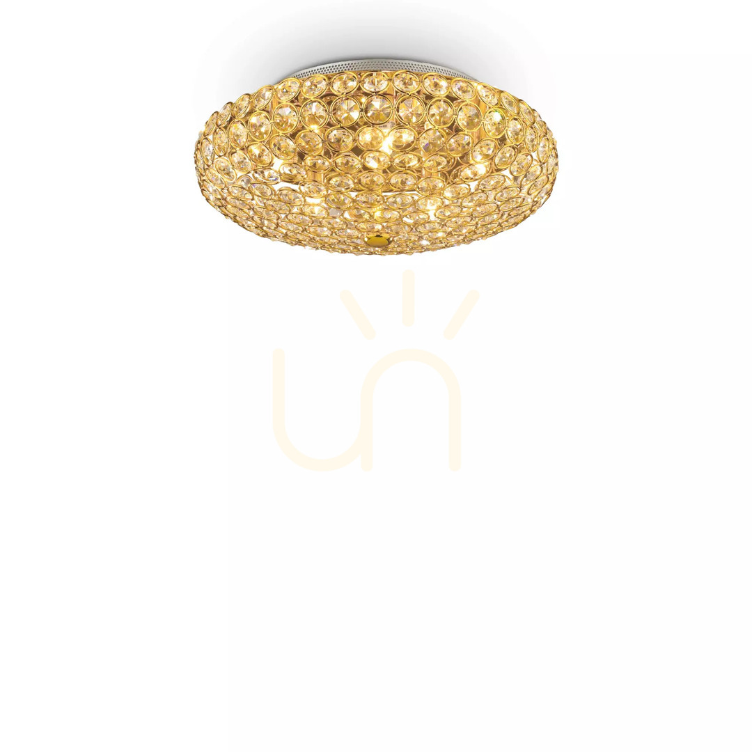 Zobacz Plafon Ideallux KING 073187 złoty kryształowy 5xG9 38 cm Plafon Ideallux KING 073187 złoty kryształowy 5xG9 38 cm