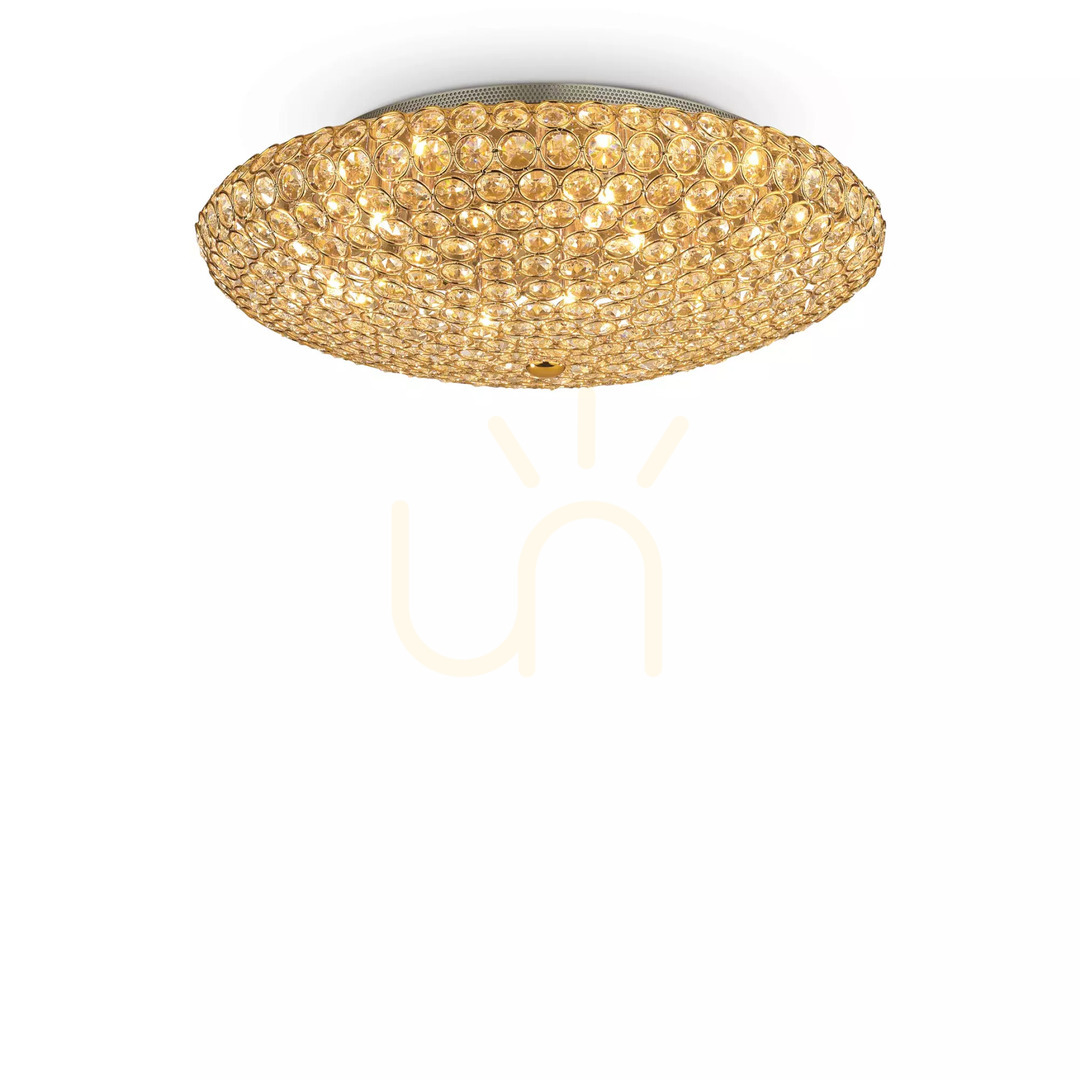 Zobacz Plafon Ideallux KING 073262 złoty kryształowy 9xG9 53,5 cm Plafon Ideallux KING 073262 złoty kryształowy 9xG9 53,5 cm