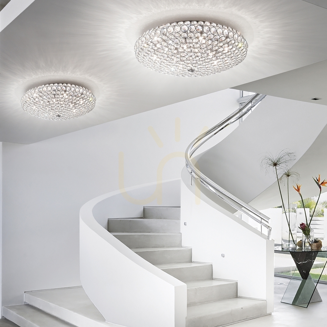 Wyświetl Plafon Ideallux KING 073262 złoty kryształowy 9xG9 53,5 cm Plafon Ideallux KING 073262 złoty kryształowy 9xG9 53,5 cm