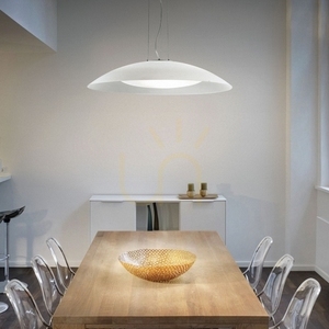 Lampa wisząca Ideallux Lena 035727 biała szklana 3xE27 64 cm small 1