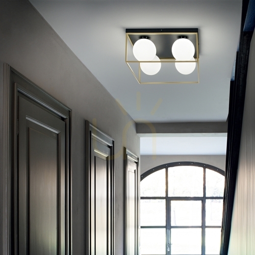 Sprawdź Plafon Ideallux Lingotto mosiężny 18,5 cm E14 1x28W 198132