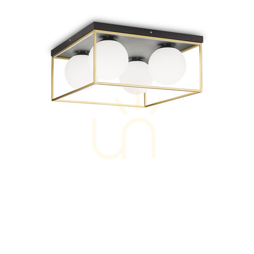 Sprawdź Plafon Ideallux Lingotto 198156 mosiężny 4xE14 45,5 cm