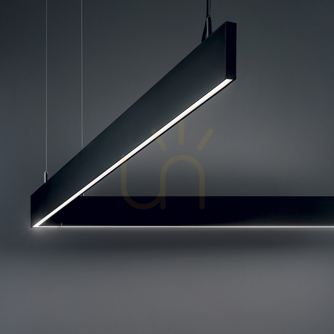 Obejrzyj Lampa wisząca belka Ideallux STEEL 241975 czarna LED 32W 120 cm 3000K Lampa wisząca belka Ideallux STEEL 241975 czarna LED 32W 120 cm 3000K