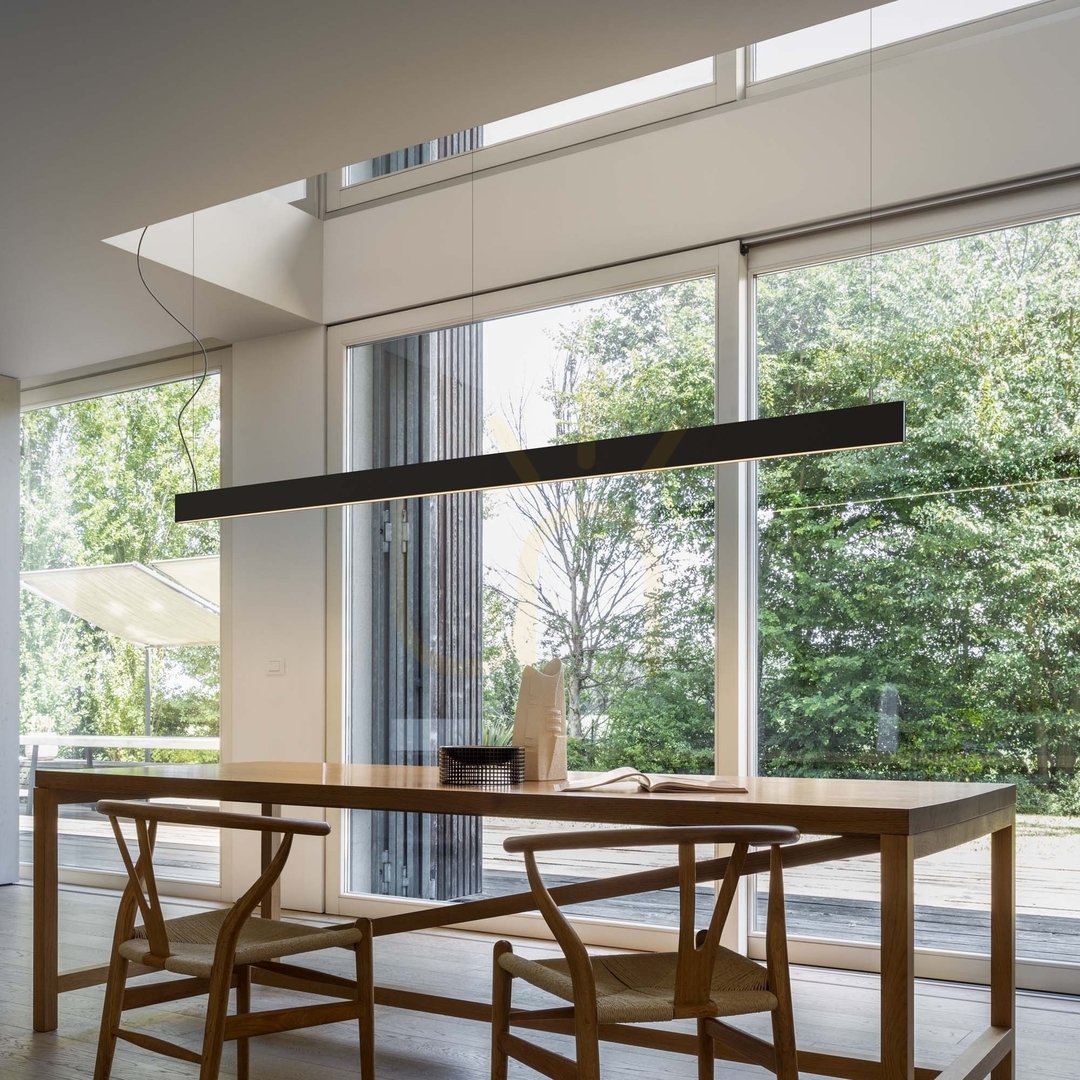 Wyświetl Lampa wisząca belka Ideallux STEEL 241975 czarna LED 32W 120 cm 3000K Lampa wisząca belka Ideallux STEEL 241975 czarna LED 32W 120 cm 3000K