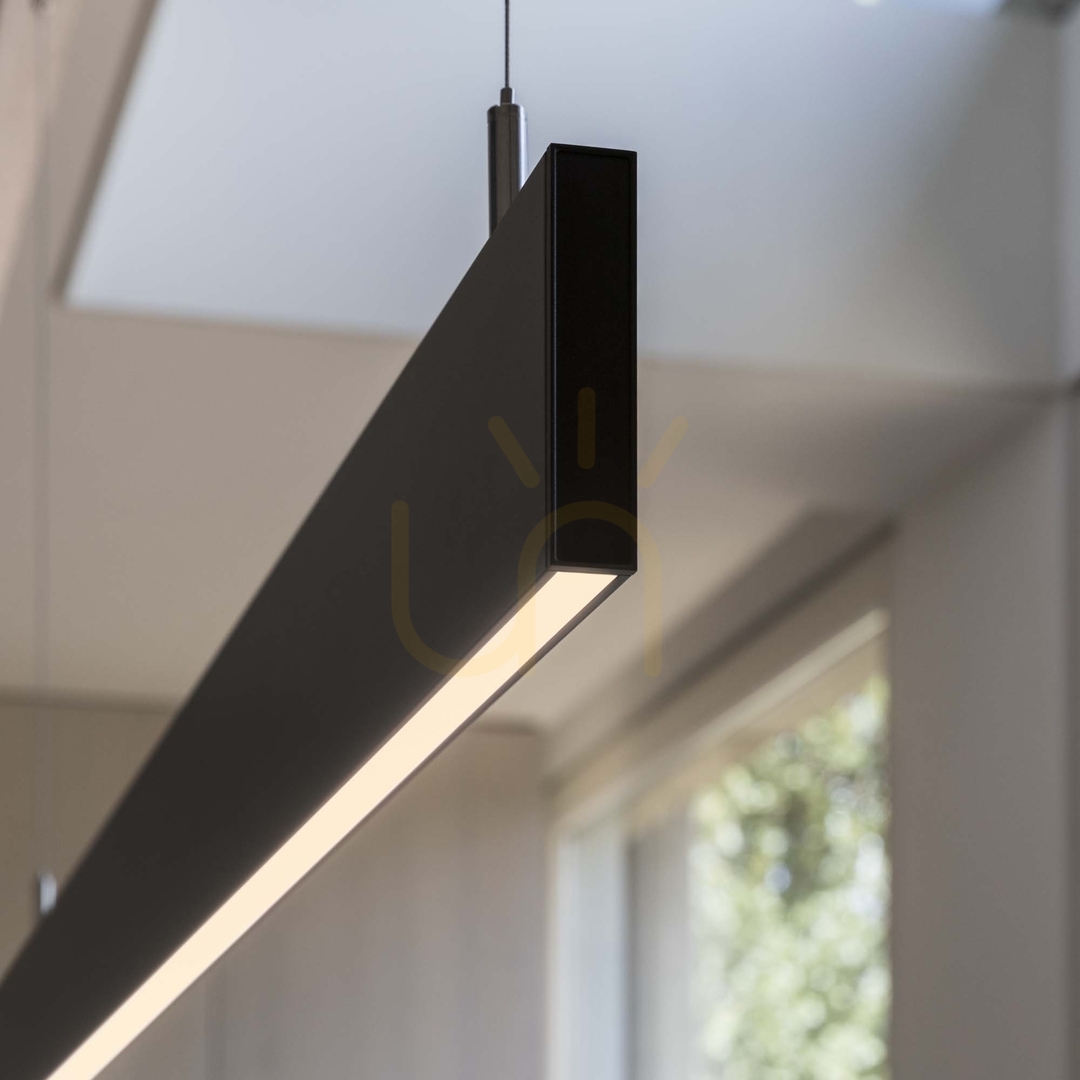 Sprawdź Lampa wisząca belka Ideallux STEEL 241975 czarna LED 32W 120 cm 3000K Lampa wisząca belka Ideallux STEEL 241975 czarna LED 32W 120 cm 3000K