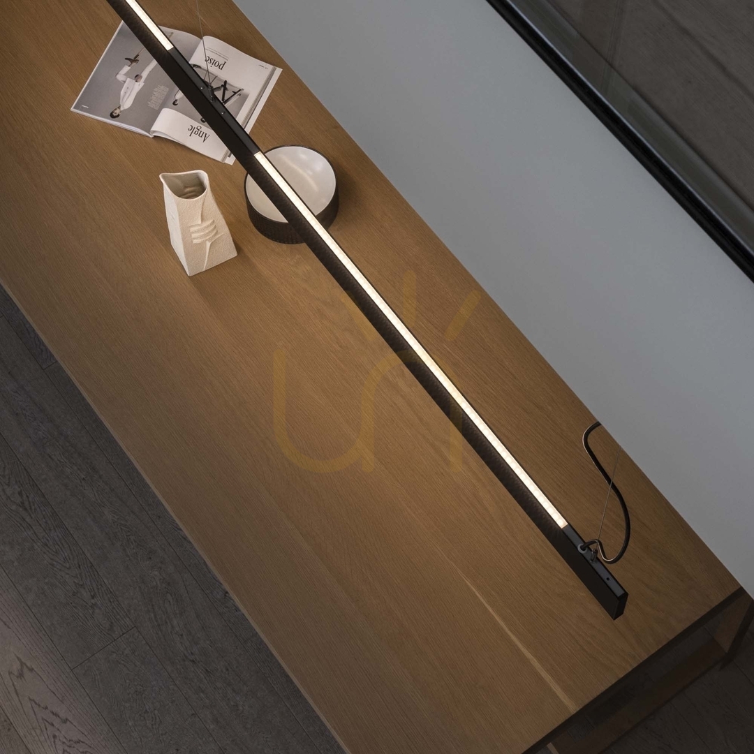 Zobacz Lampa wisząca belka Ideallux STEEL 241975 czarna LED 32W 120 cm 3000K Lampa wisząca belka Ideallux STEEL 241975 czarna LED 32W 120 cm 3000K