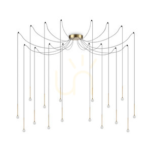 Lampa wisząca Ideallux Lucciola 284019 LED 16W mosiądz szkło 20 cm 0 Lampa wisząca Ideallux Lucciola 284019 LED 16W mosiądz szkło 20 cm small 0