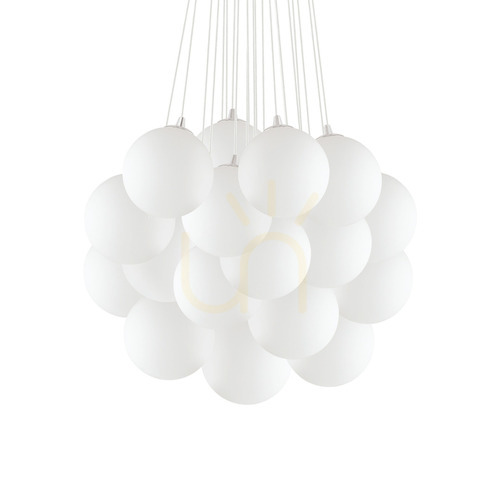Sprawdź Lampa wisząca Ideallux Mapa Plus 140230 biała 22xE14 80 cm