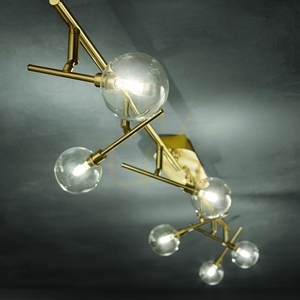 Plafon Ideallux Maracas 200361 mosiężny 6xG4 118 cm small 2