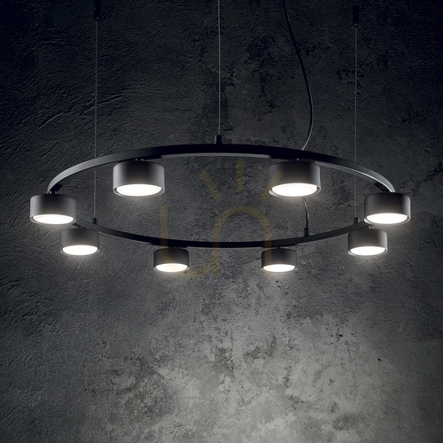 Sprawdź Lampa wisząca Ideallux MINOR 235547 czarna 8xGX53 76,5 cm